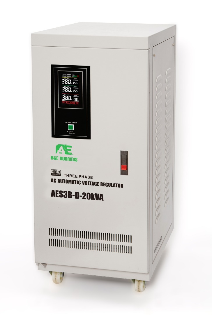 A&E DUNAMIS 20KVA 3 phase Servo Voltage Stabilizer (240V-480V)