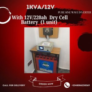 1KVA/12V Inverter Installation with one unit of dry cell battery and 2 units of 300watts canadian solar panels